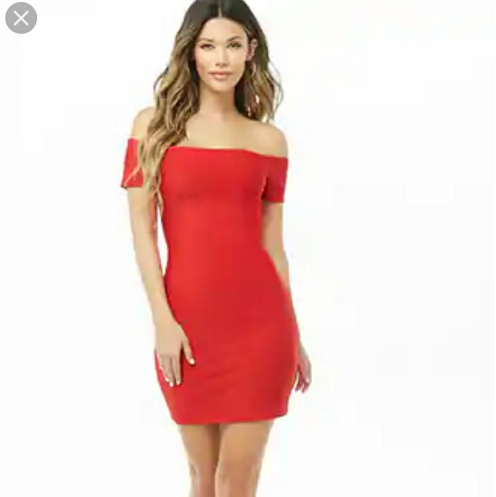 Red bodycon dress